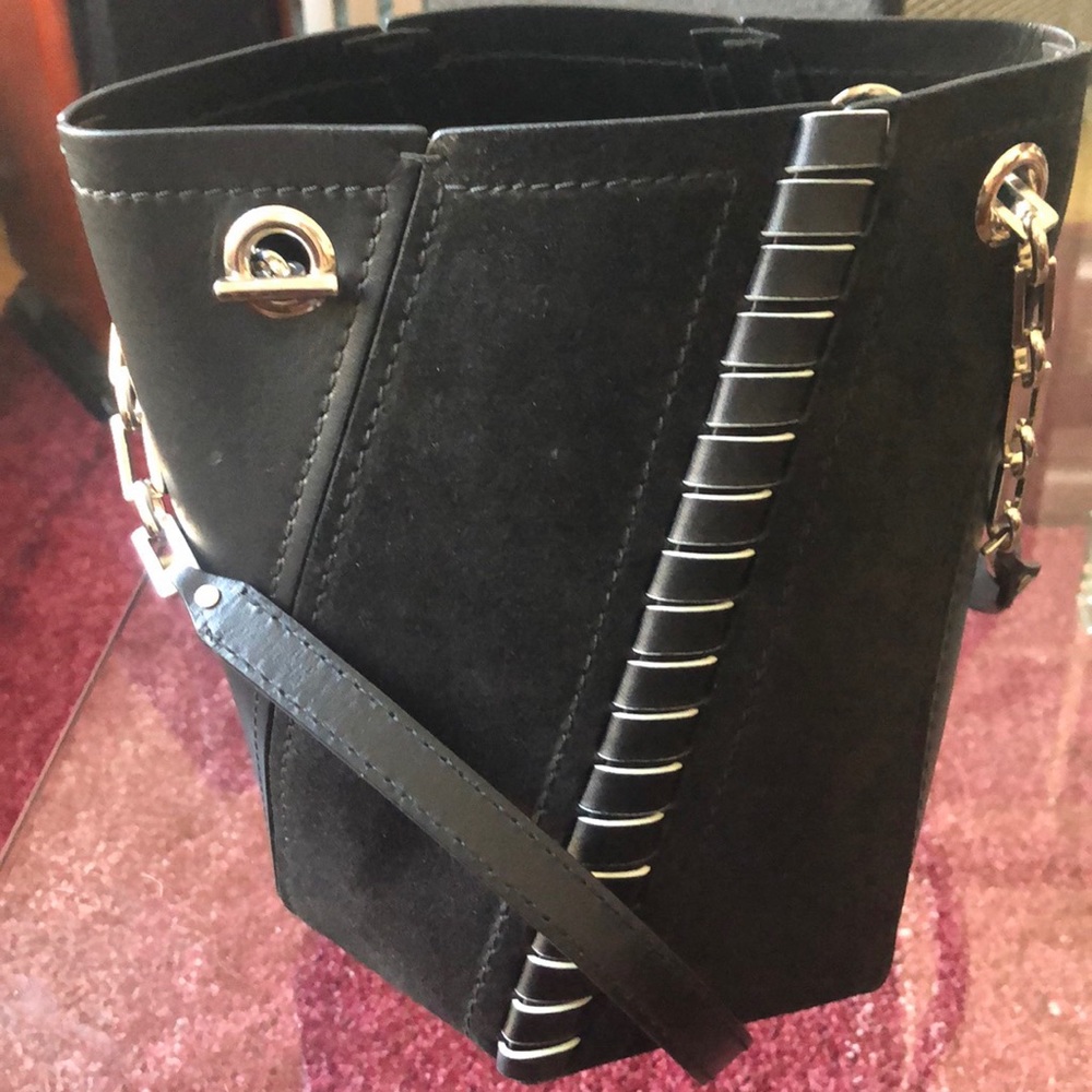 Proenza Schouler Mini Suede Leather Hex Bucket Bag